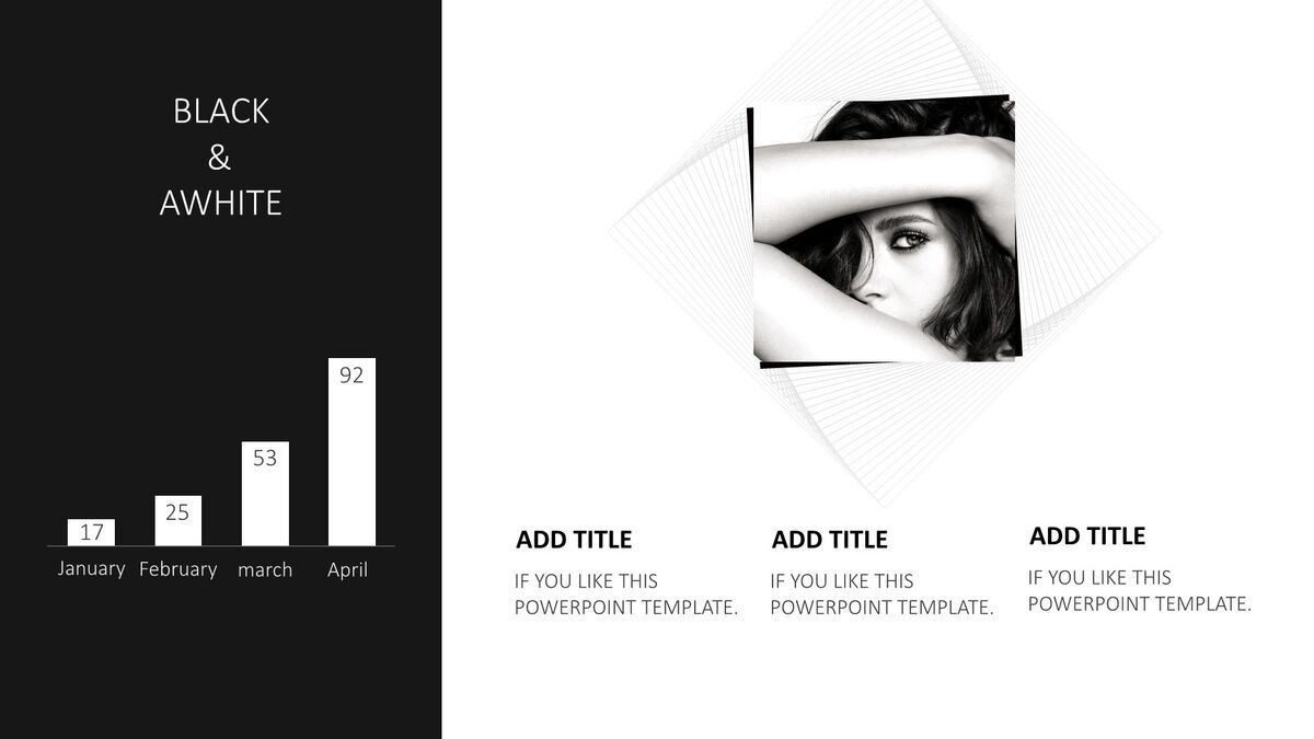 极简不规则线条设计PPT模板4