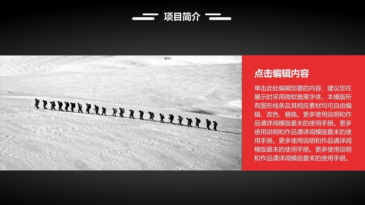 黑红点线交织商务PPT模板2