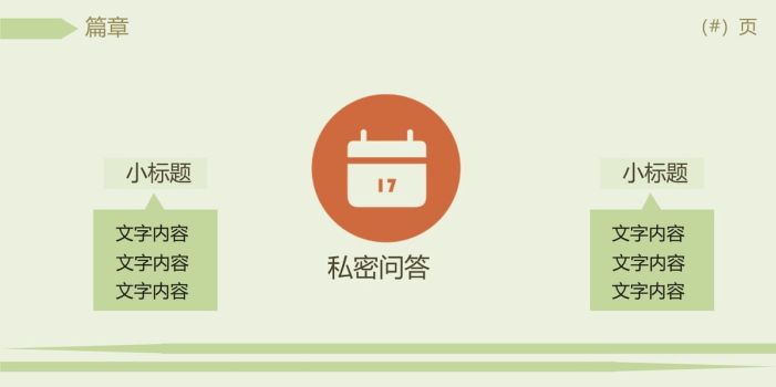绿色小清新淡雅风格PPT模板9