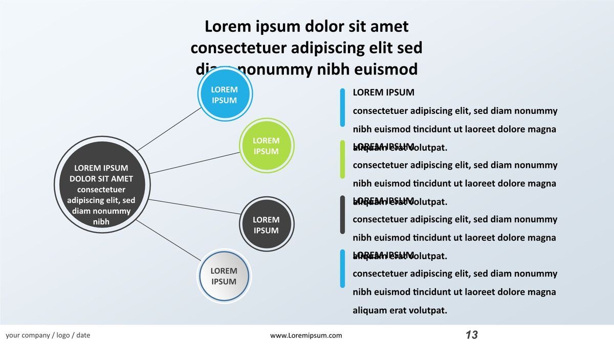 抽象艺术圆圈设计PPT模板5
