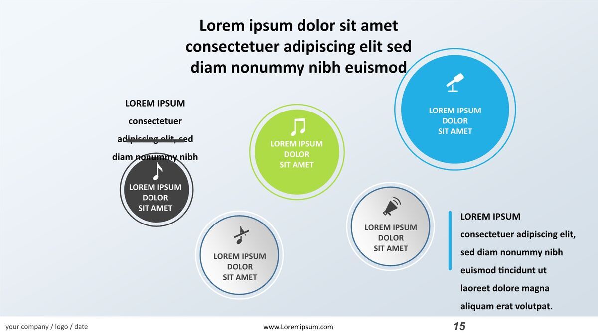 抽象艺术圆圈设计PPT模板7