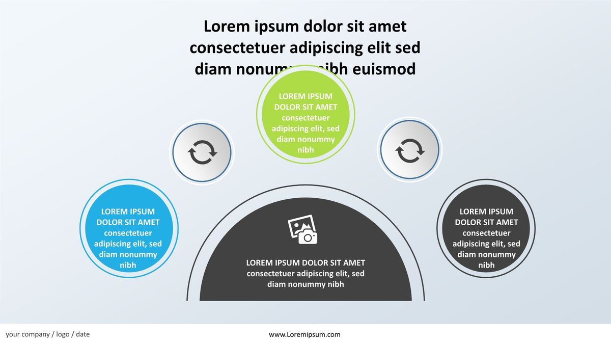 抽象艺术圆圈设计PPT模板8