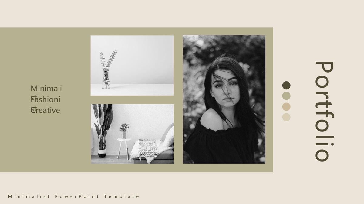 莫兰迪杂志图文风PPT模板8