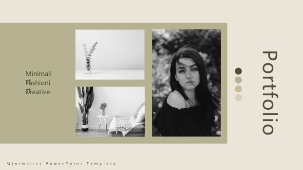 莫兰迪杂志图文风PPT模板8