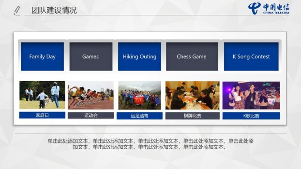 中国电信内部工作汇报PPT模板6