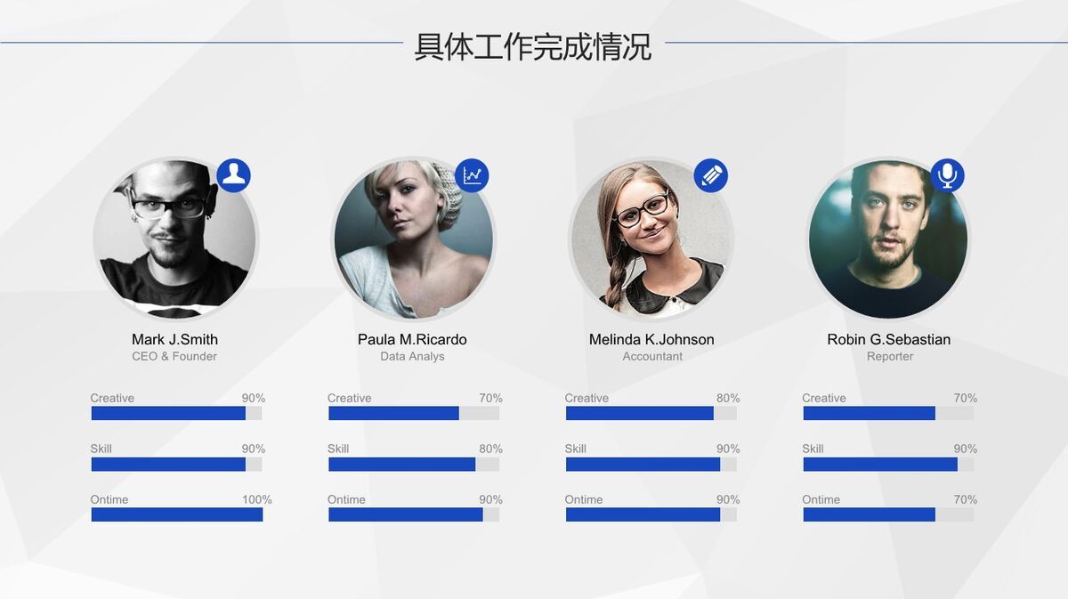 蓝色商务工作总结PPT模板6