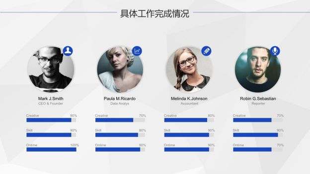 蓝色商务工作总结PPT模板6