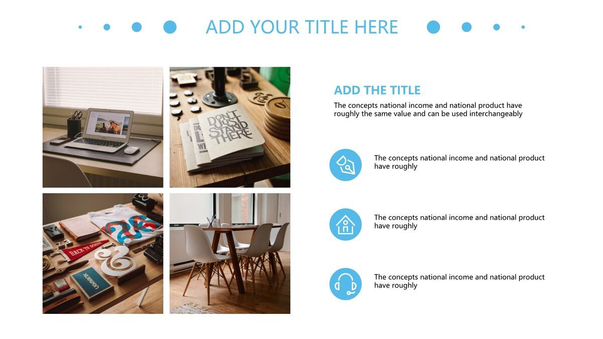 清新蓝调简约通用PPT模板2