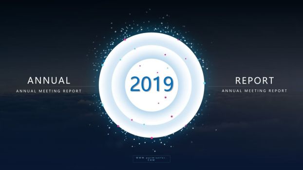 深空粒子动态科技PPT模板0