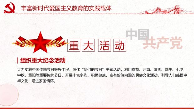 爱国主义教育纲要PPT模板1