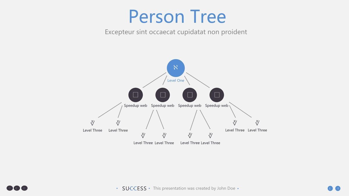 蓝色调热气球背景通用PPT模板7