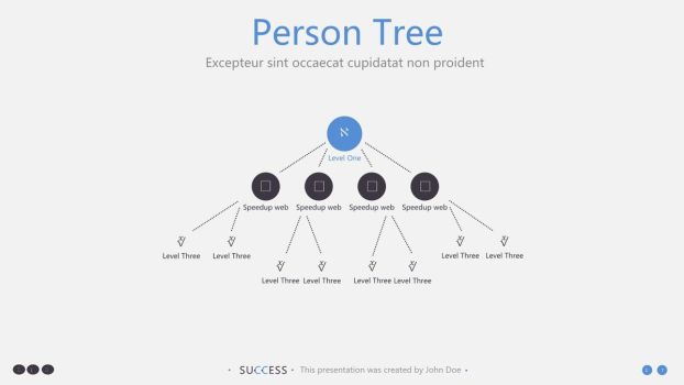 蓝色调热气球背景通用PPT模板7