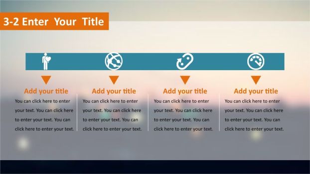 毛玻璃质感设计风格PPT模板4