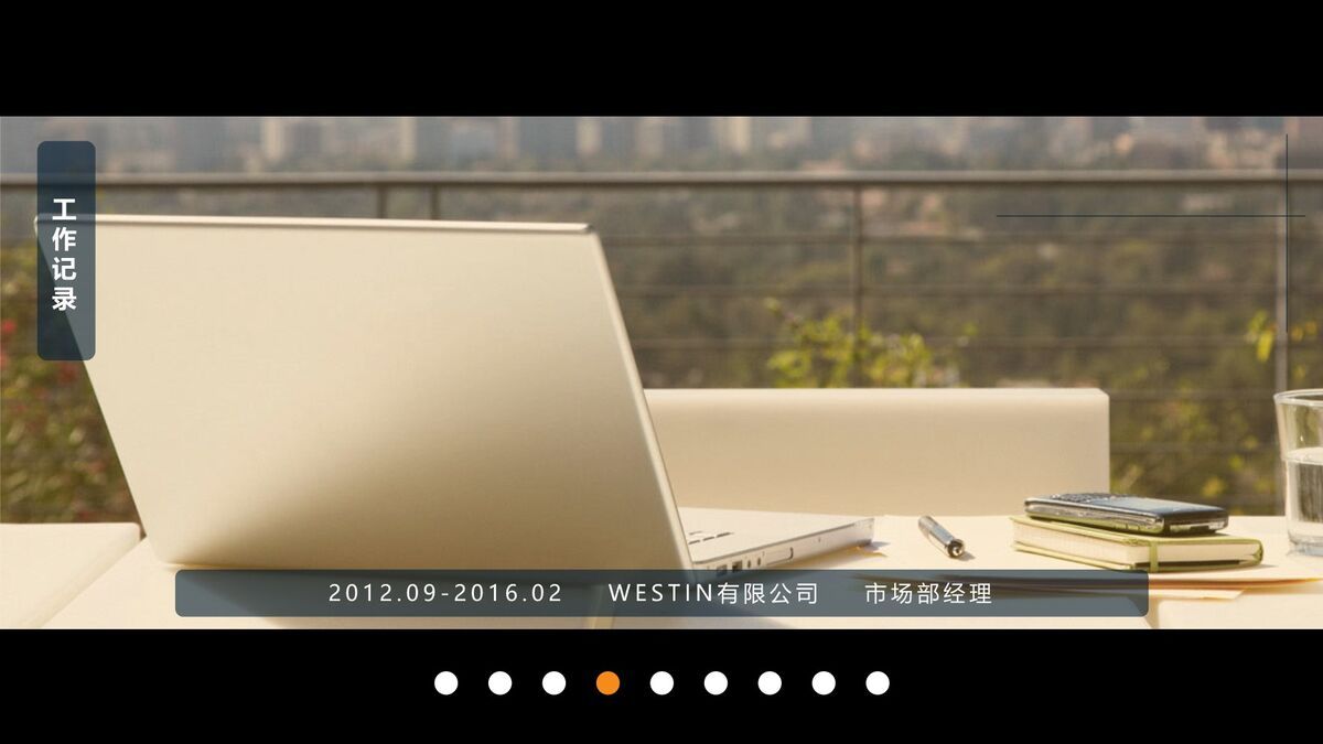 全图型时尚简历PPT模板4