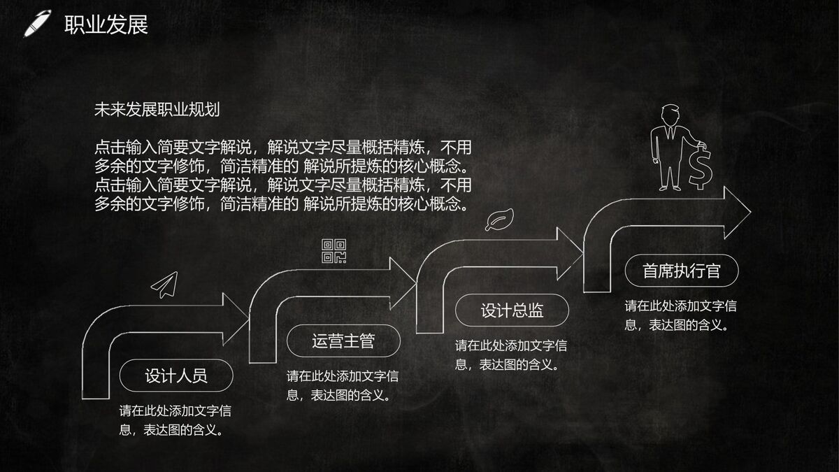 黑色极简风个人职业规划PPT模板9