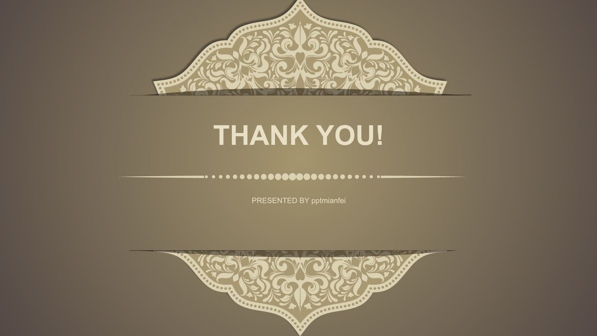 欧式古典花纹PPT模板5