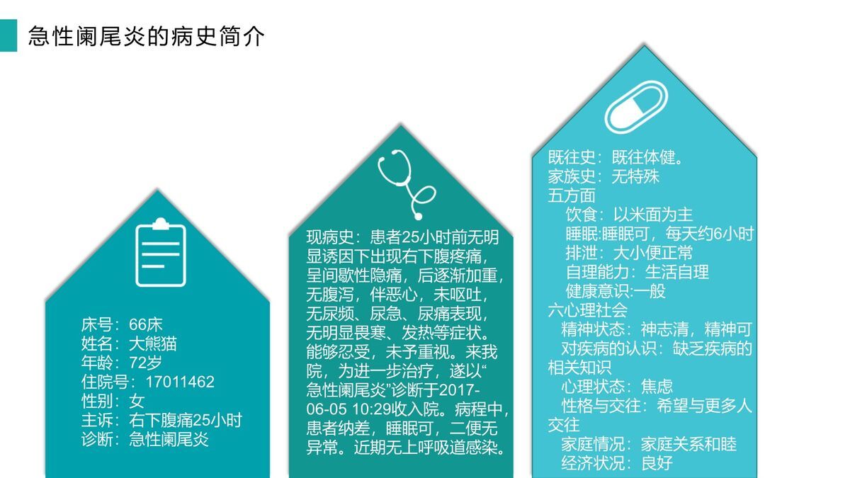 急性阑尾炎护理查房PPT模板2