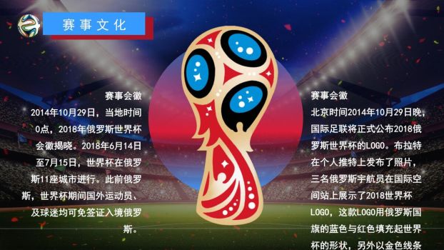 足球世界杯赛事专题PPT模板2