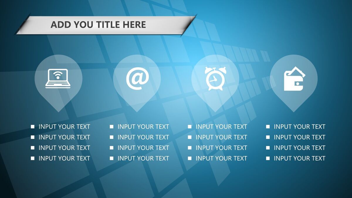 立体方格设计PPT模板1