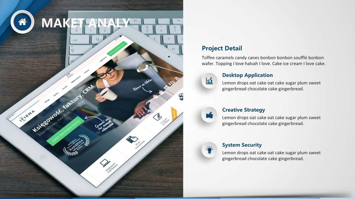 蓝色条纹渐变商务PPT模板1