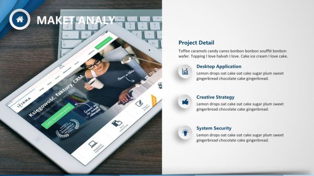 蓝色条纹渐变商务PPT模板1