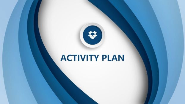 蓝色条纹渐变商务PPT模板4