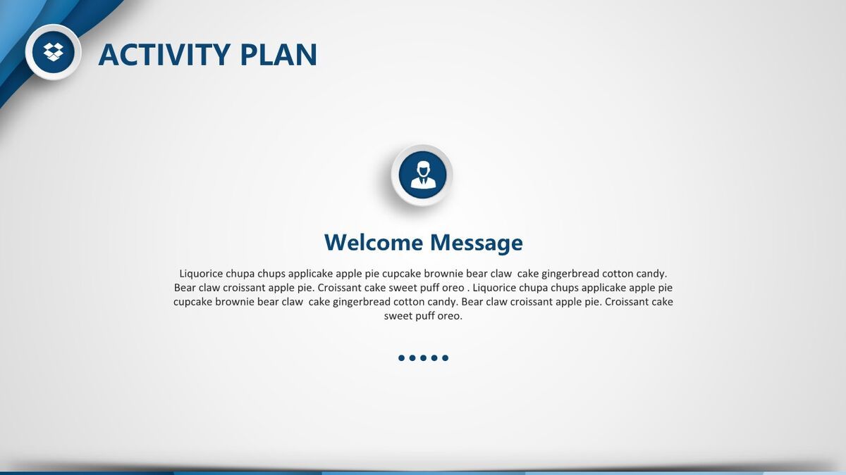 蓝色条纹渐变商务PPT模板5