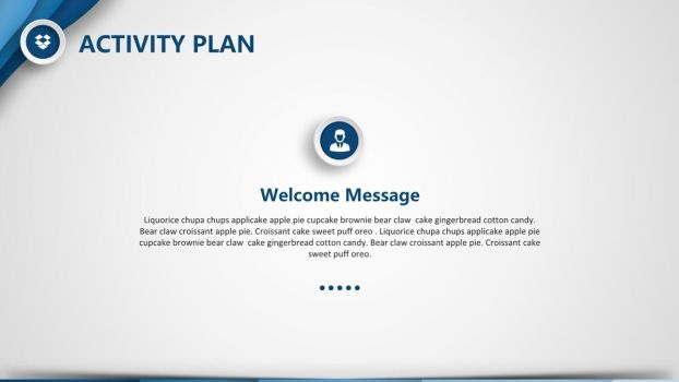 蓝色条纹渐变商务PPT模板5