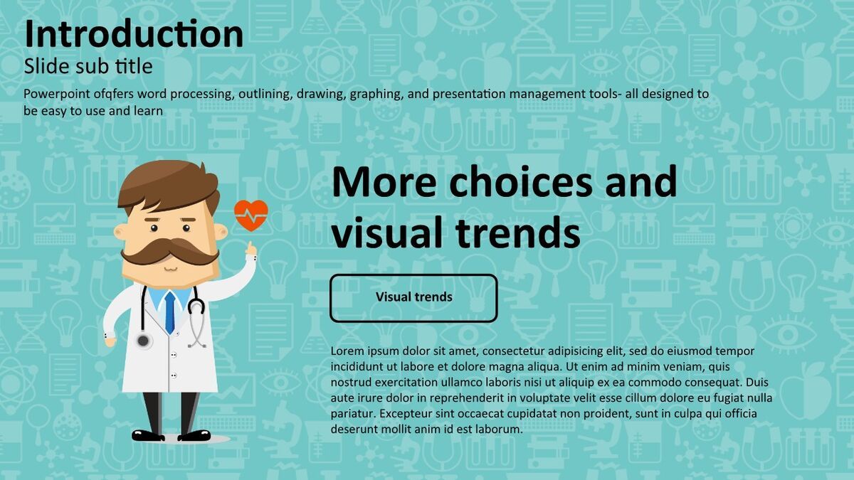 卡通医生医疗主题PPT6