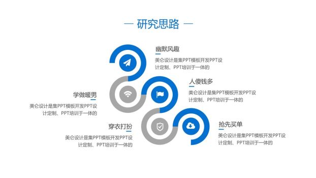 简洁蓝色毕业答辩PPT模板1