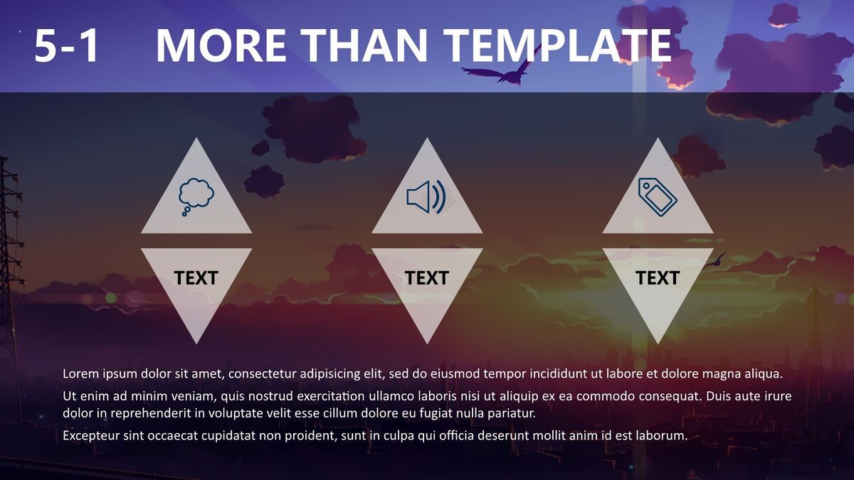 黄昏风景时尚PPT模板3