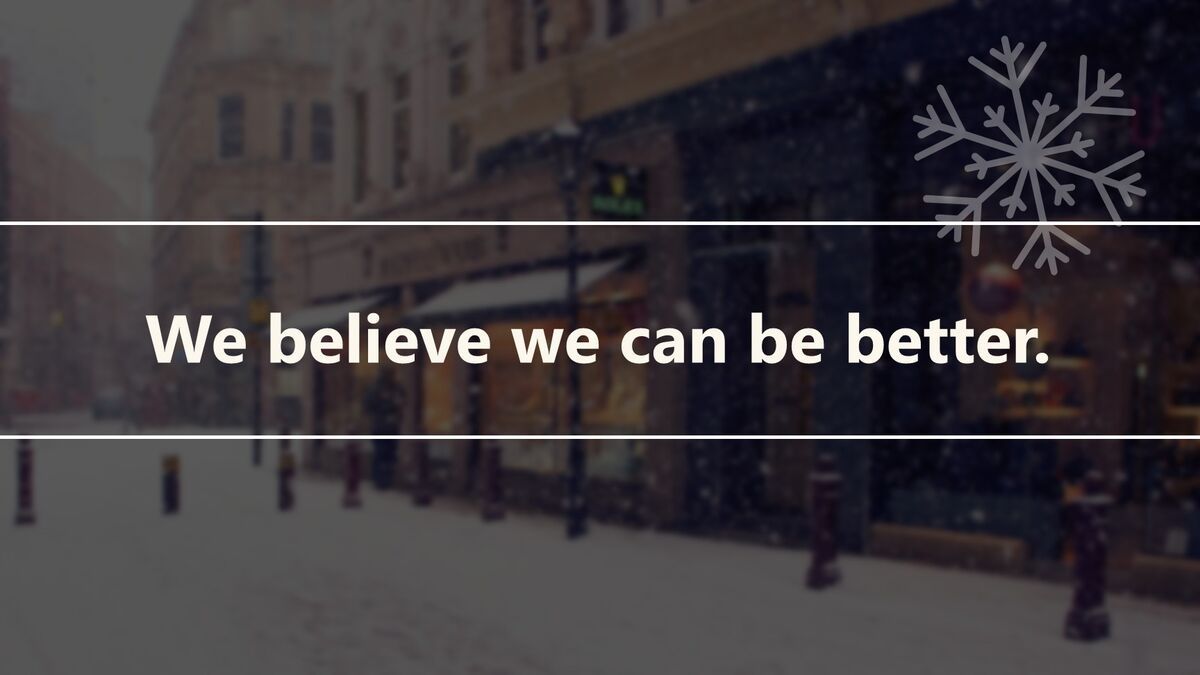 冬季雪花创意主题PPT模板8