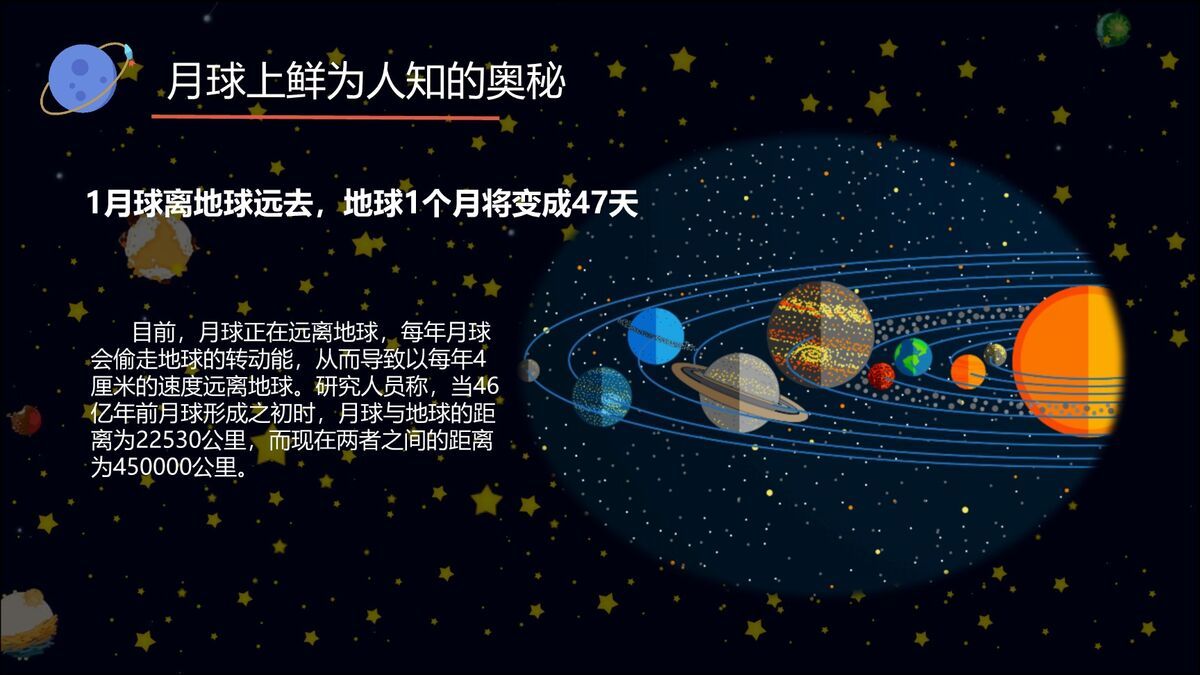 儿童天文科普知识教学课件PPT模板4