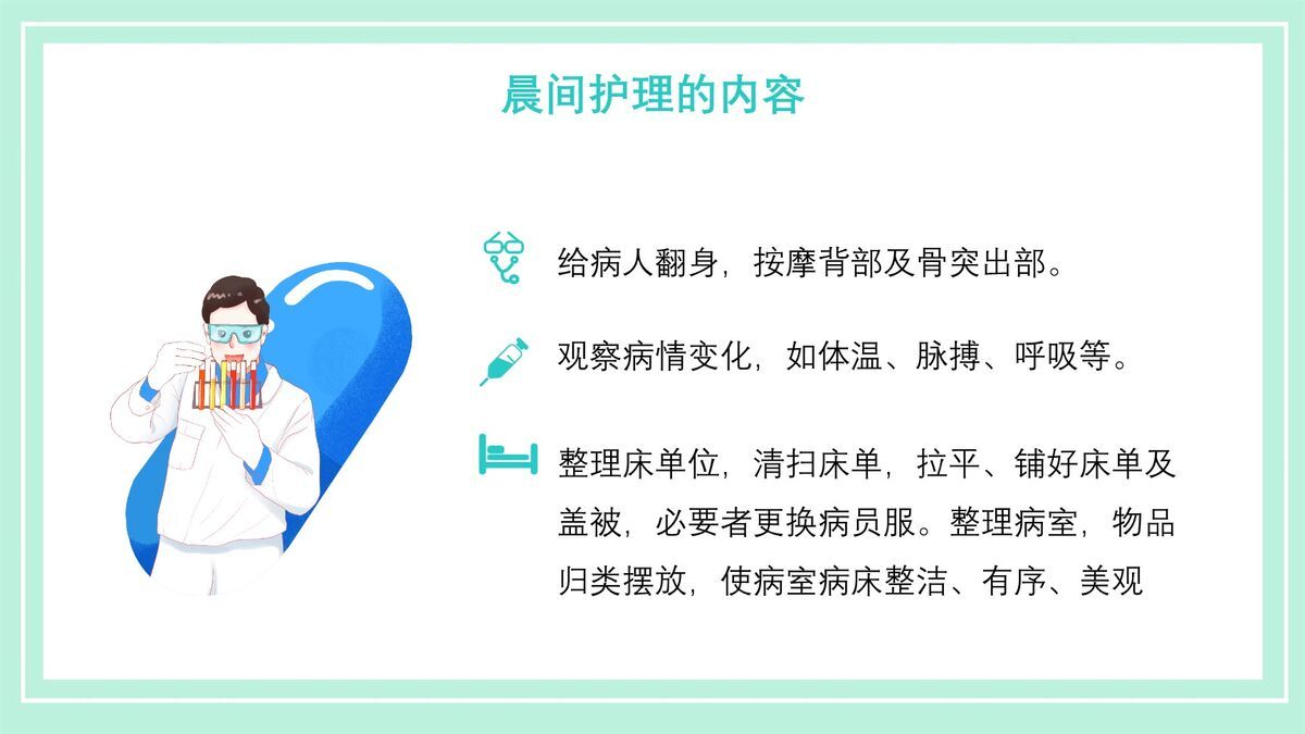 晨间护理查房流程PPT模板4