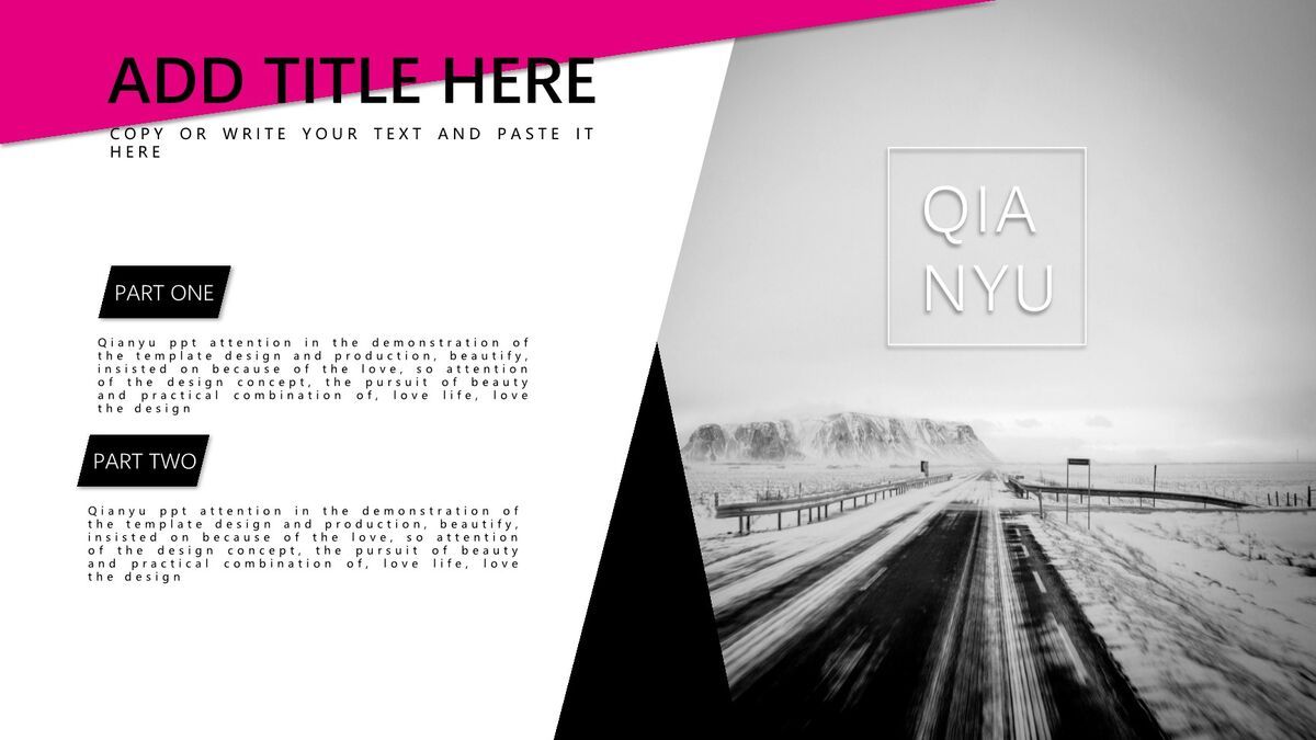 几何色块杂志风PPT模板7