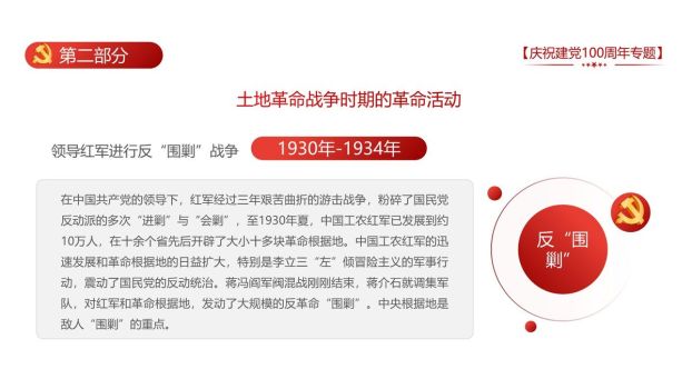 建党百年专题学习PPT模板6