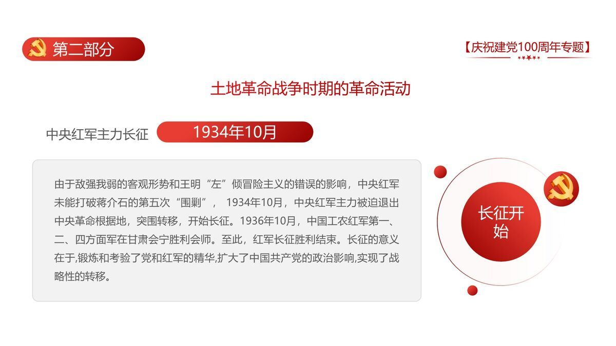 建党百年专题学习PPT模板7