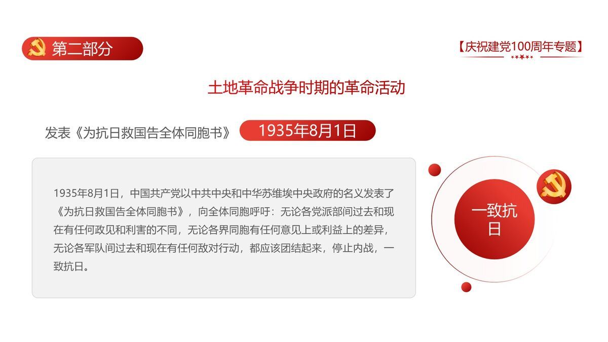 建党百年专题学习PPT模板9