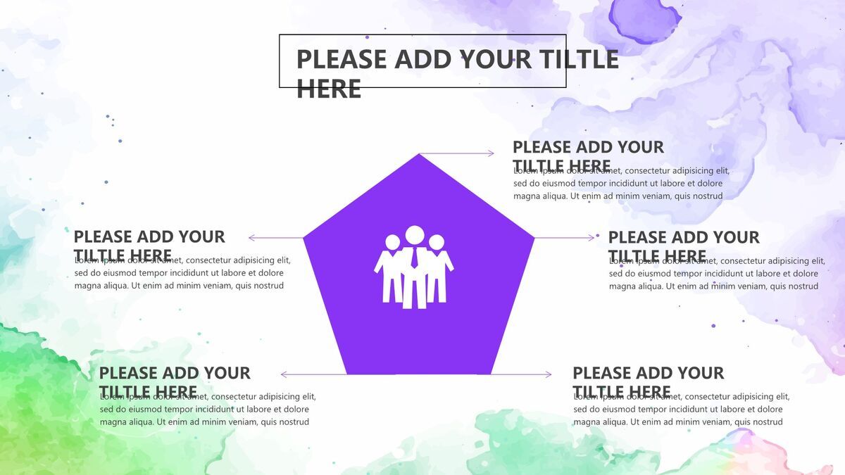 水彩花鸟文艺PPT模板6