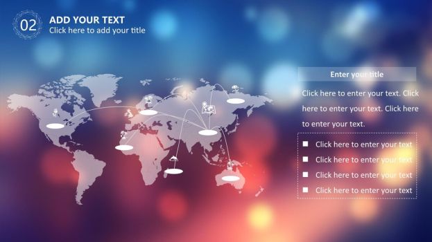 梦幻光斑IOS风格PPT模板4