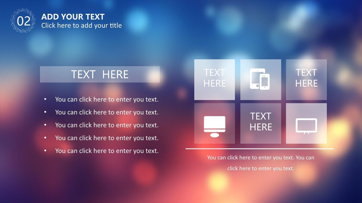 梦幻光斑IOS风格PPT模板5