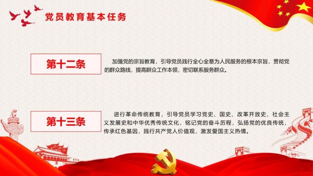 党员教育管理条例应用解读PPT模板7