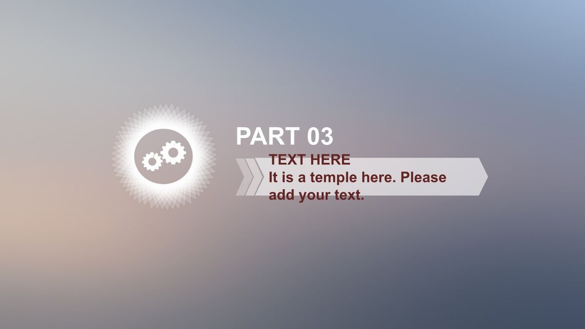 红色光晕艺术PPT模板4