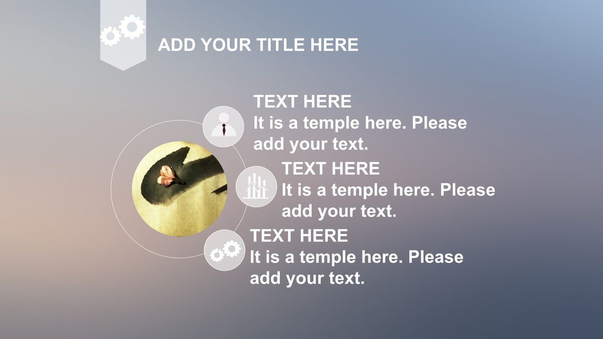 红色光晕艺术PPT模板7