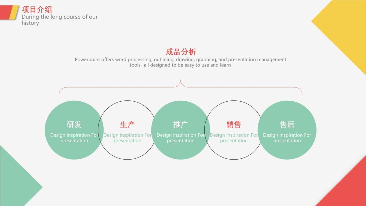 时尚色块拼接创意PPT模板5