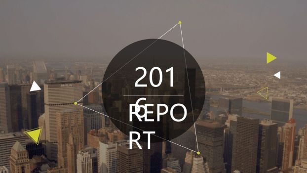 小清新微立体风PPT模板0