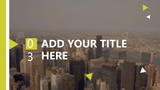 小清新微立体风PPT模板2