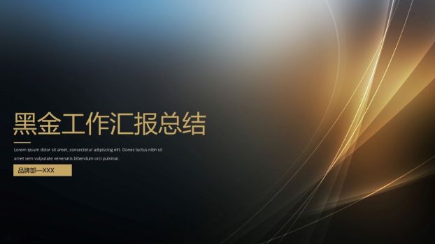 黑金奢华风工作汇报PPT0