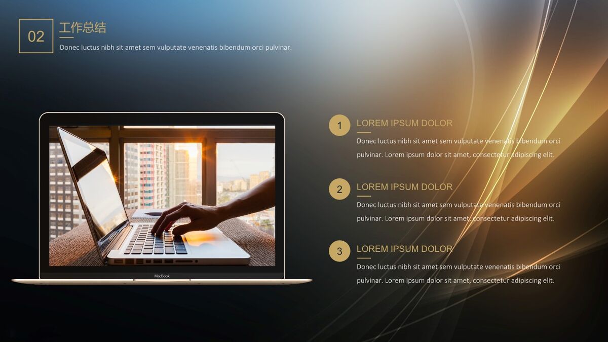 黑金奢华风工作汇报PPT2