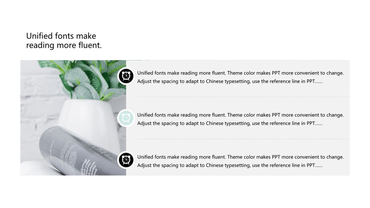 薄荷绿杂志风清新PPT模板4